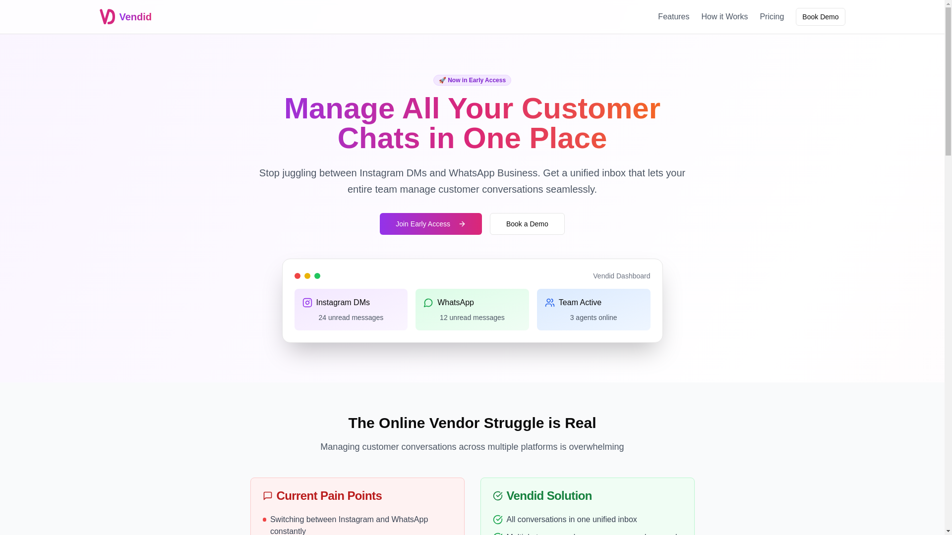 website screenshot of https://vendid.app/