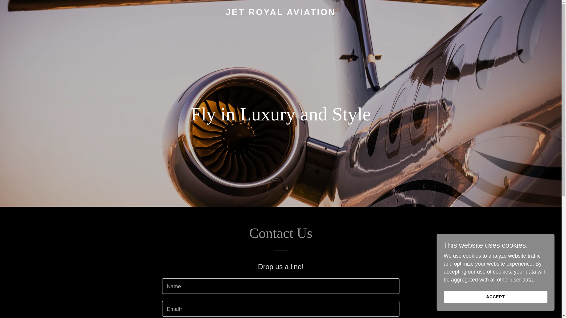 website screenshot of https://jetroyalaviation.com/