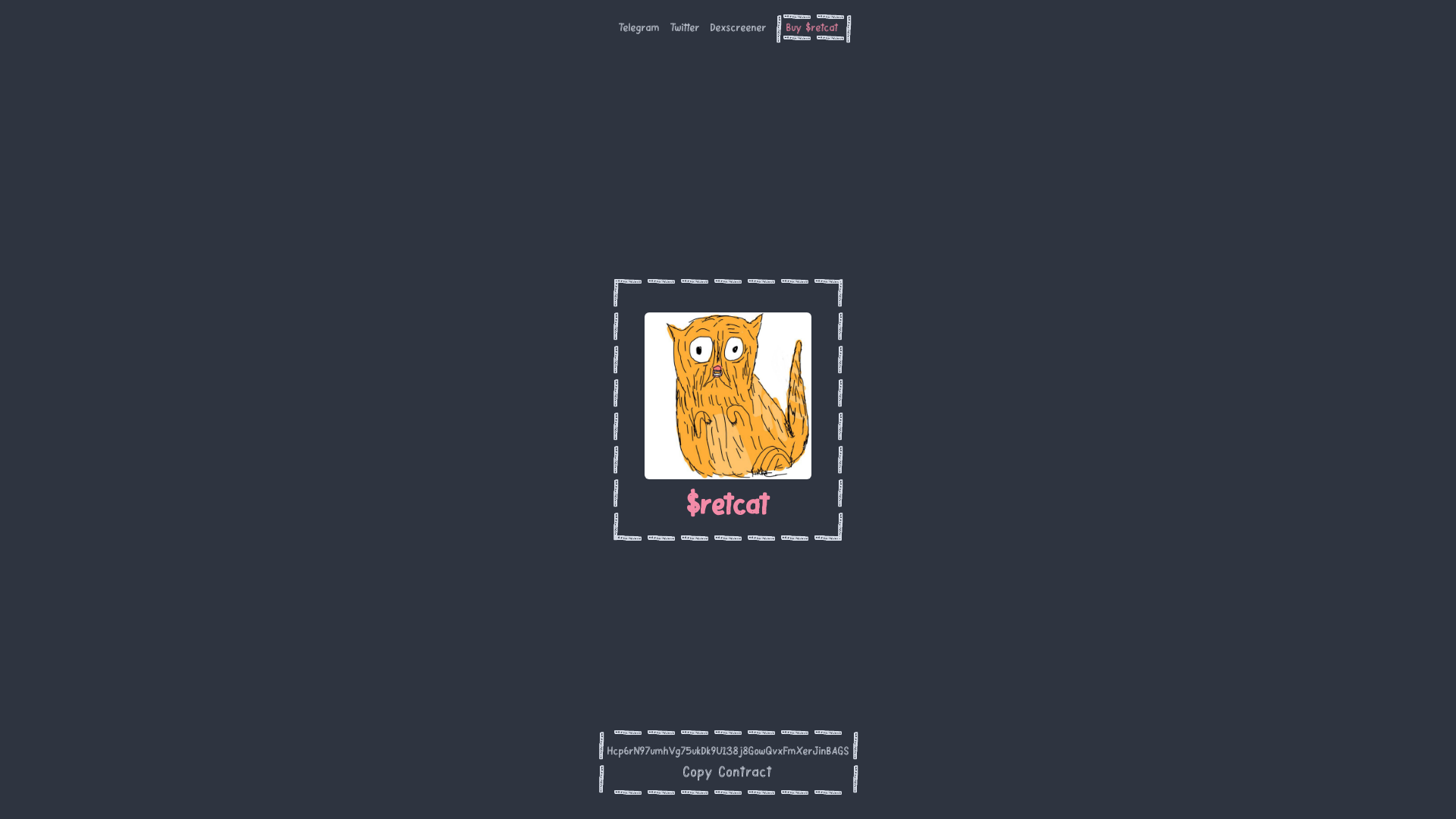 website screenshot of https://retcat.fun/