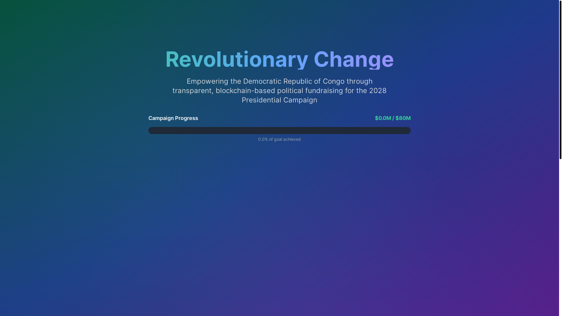 website screenshot of https://mbombo2028.org/