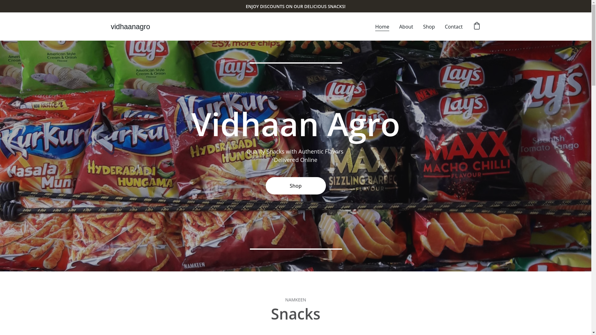 website screenshot of https://vidhaanagro.info/