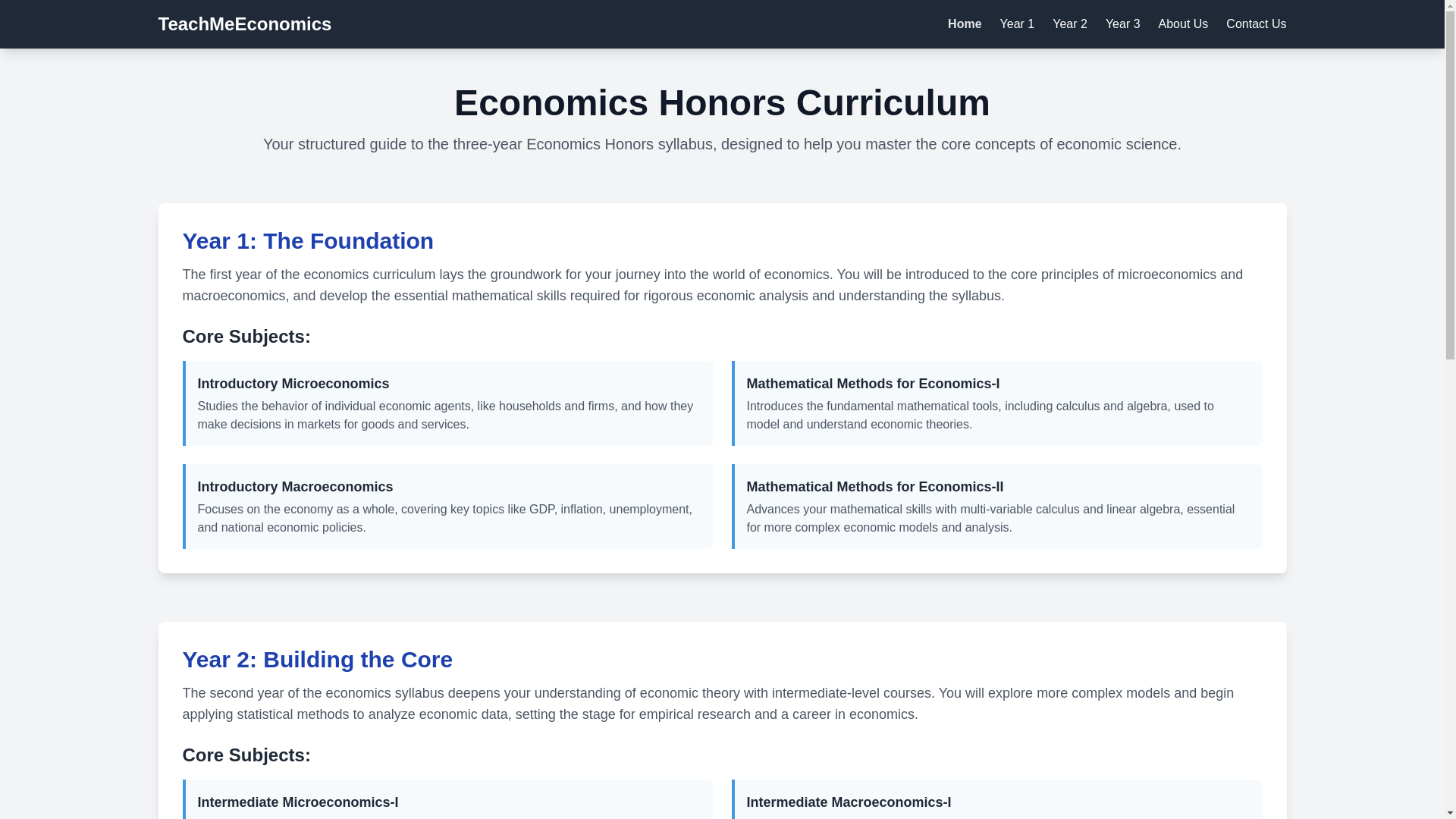 website screenshot of https://teachmeeconomics.online/