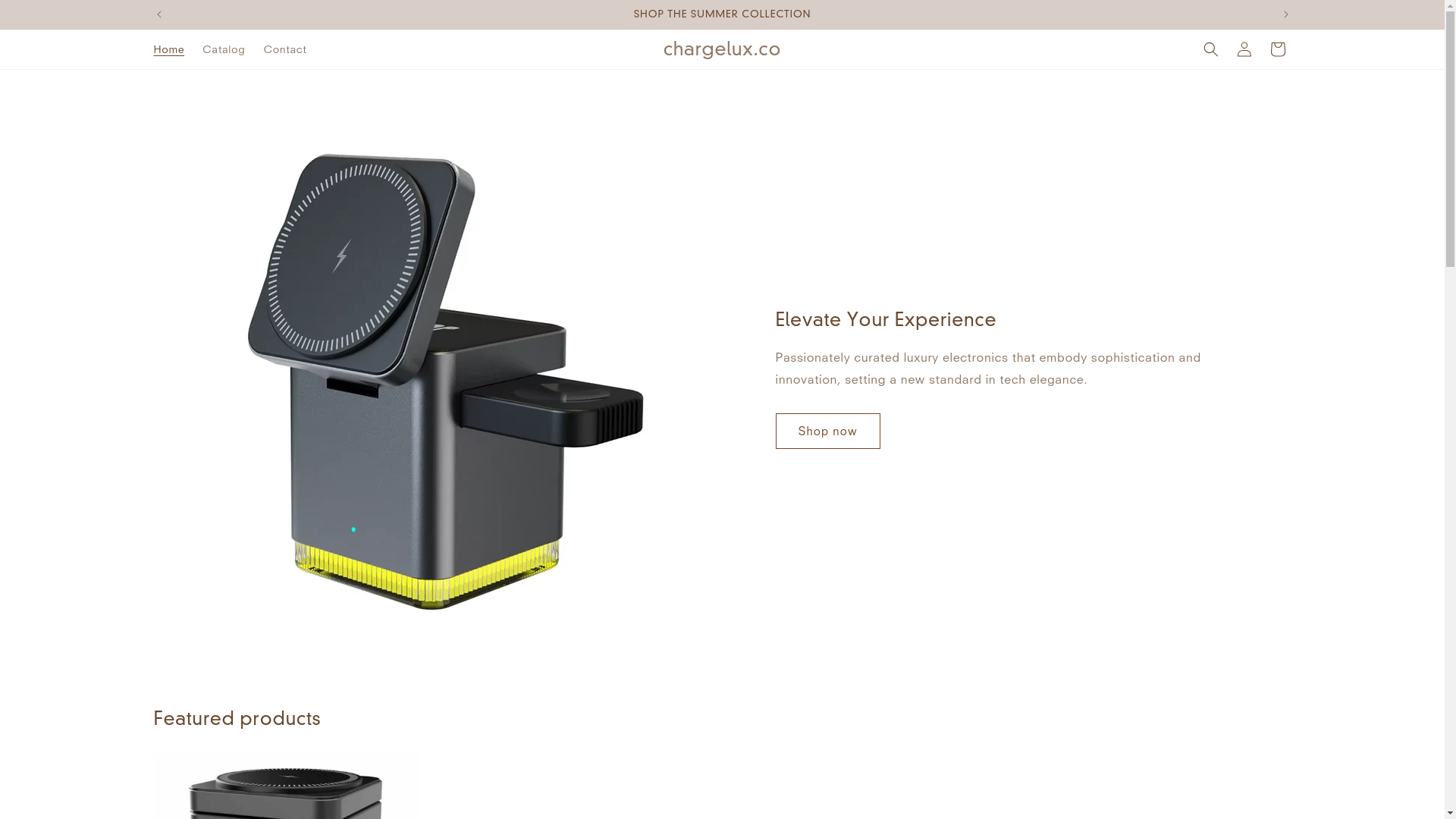 website screenshot of https://chargelux.co/