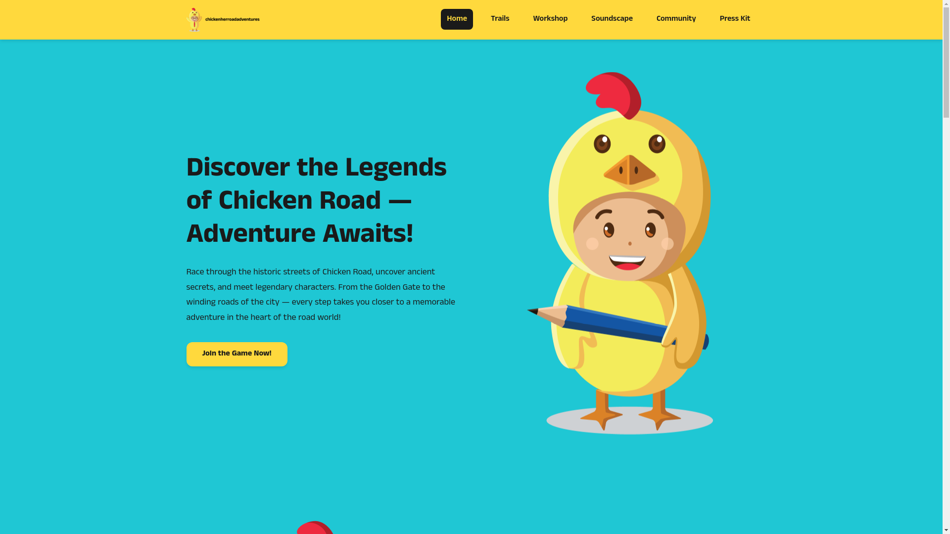 website screenshot of https://chickenherroadadventures.com/