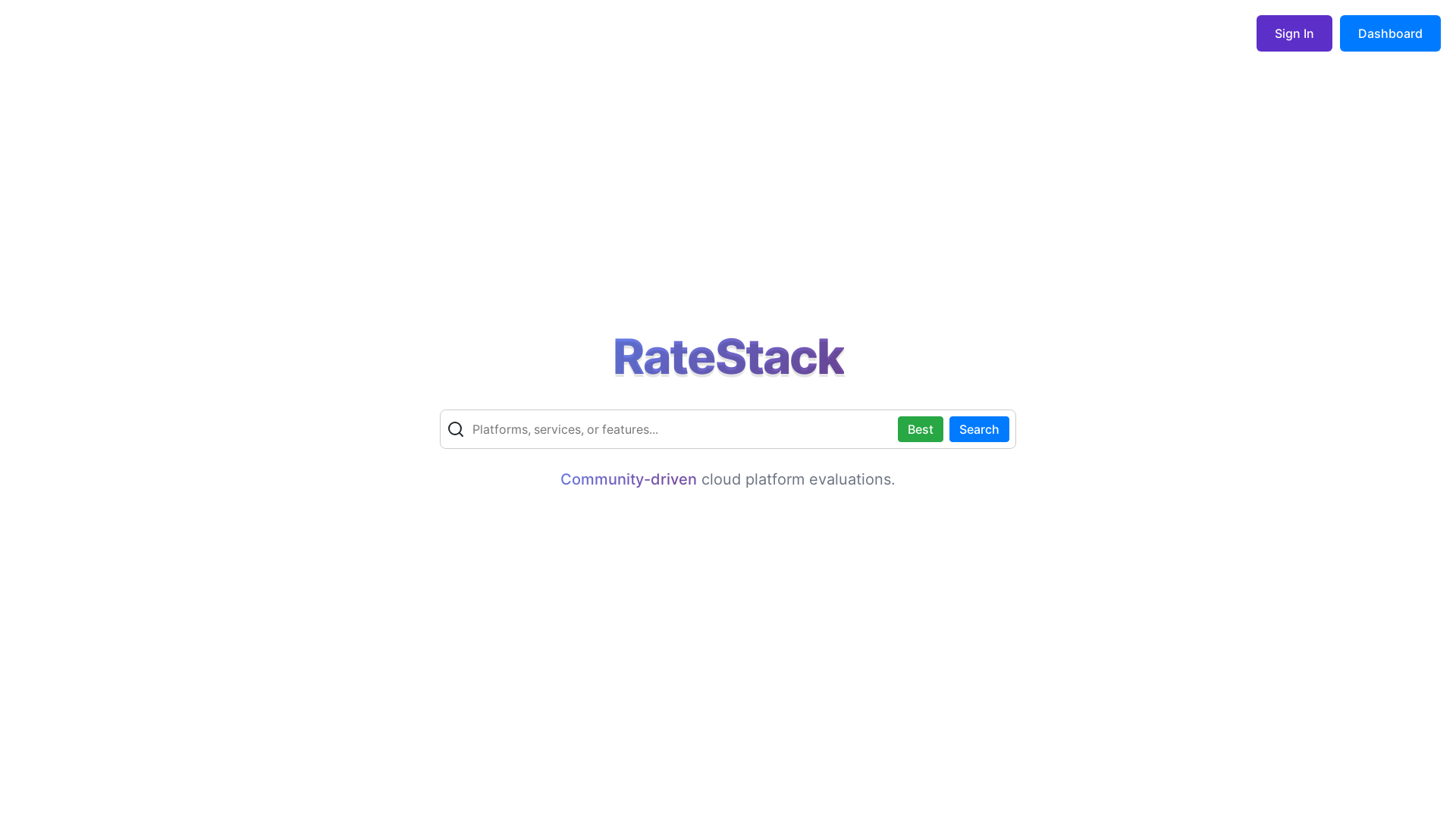 website screenshot of https://rateacloud.com/