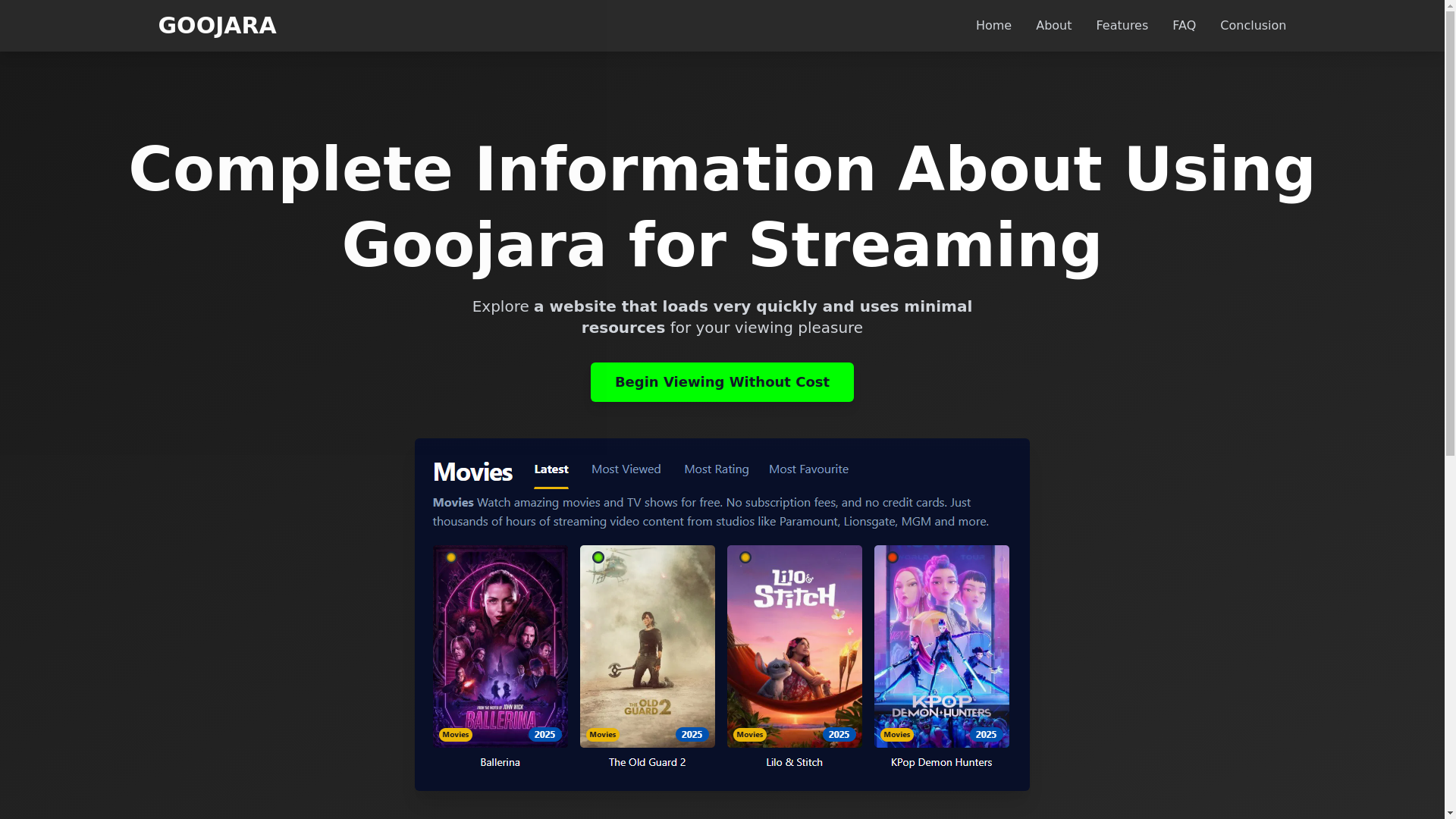 website screenshot of https://goojara-1twh.pages.dev/