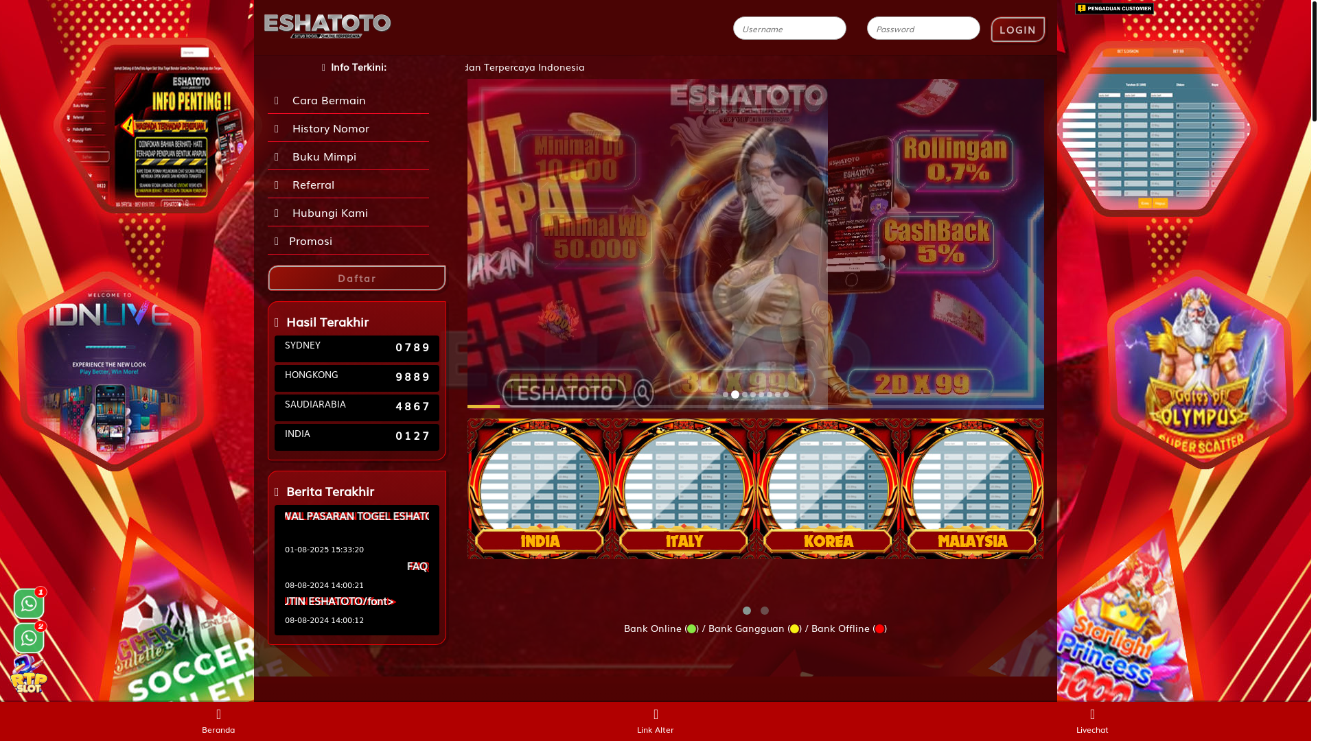 website screenshot of https://eshaplay31.site/