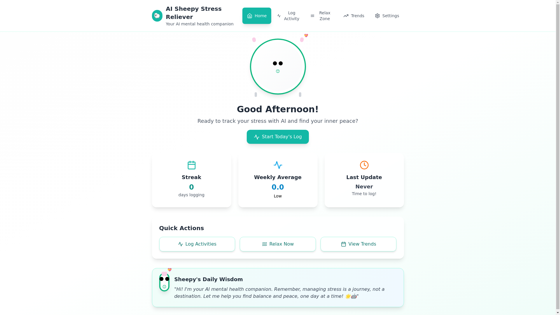website screenshot of https://sheepystressreliever.pages.dev/
