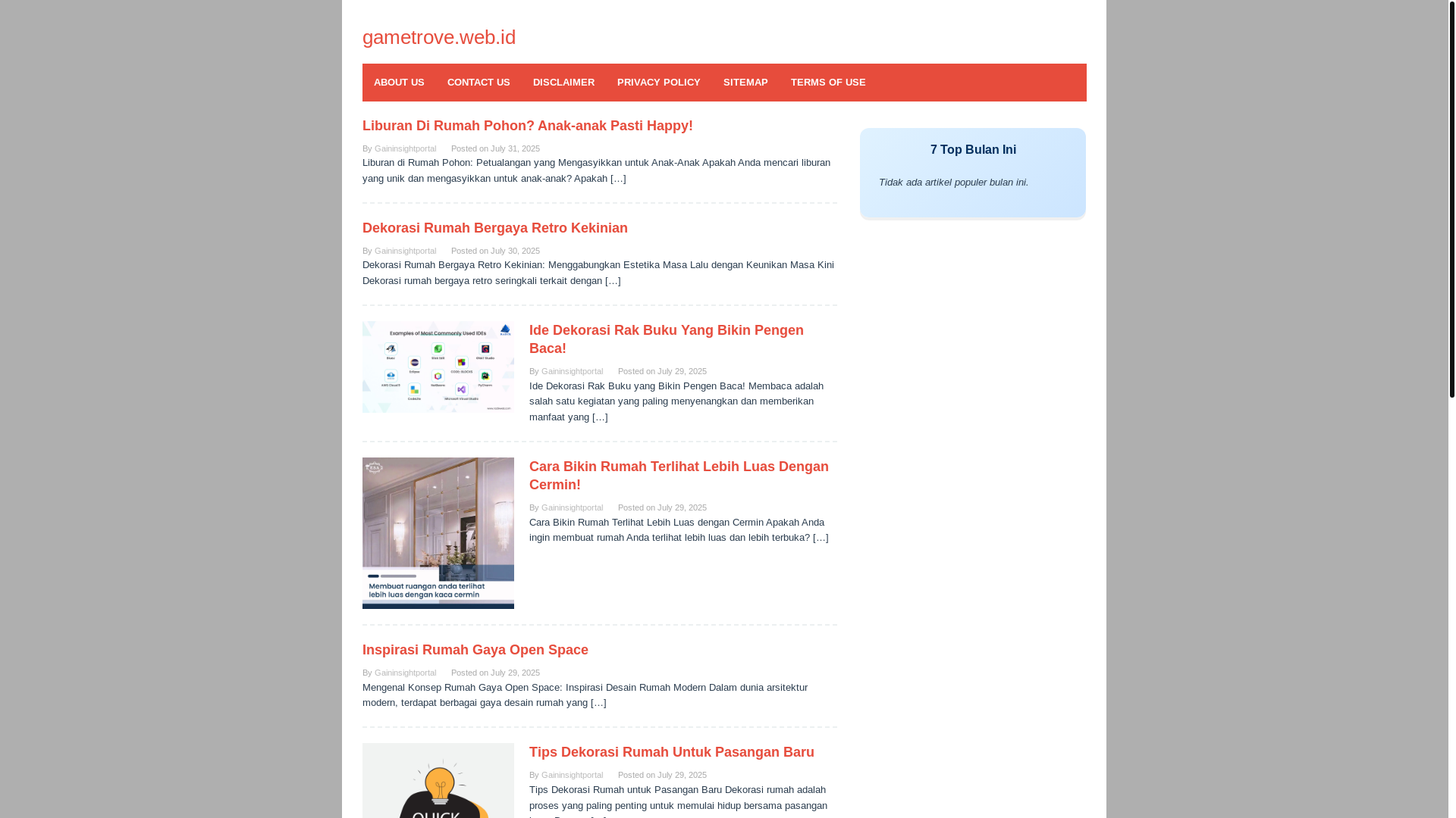 website screenshot of https://gaininsightportal.web.id/