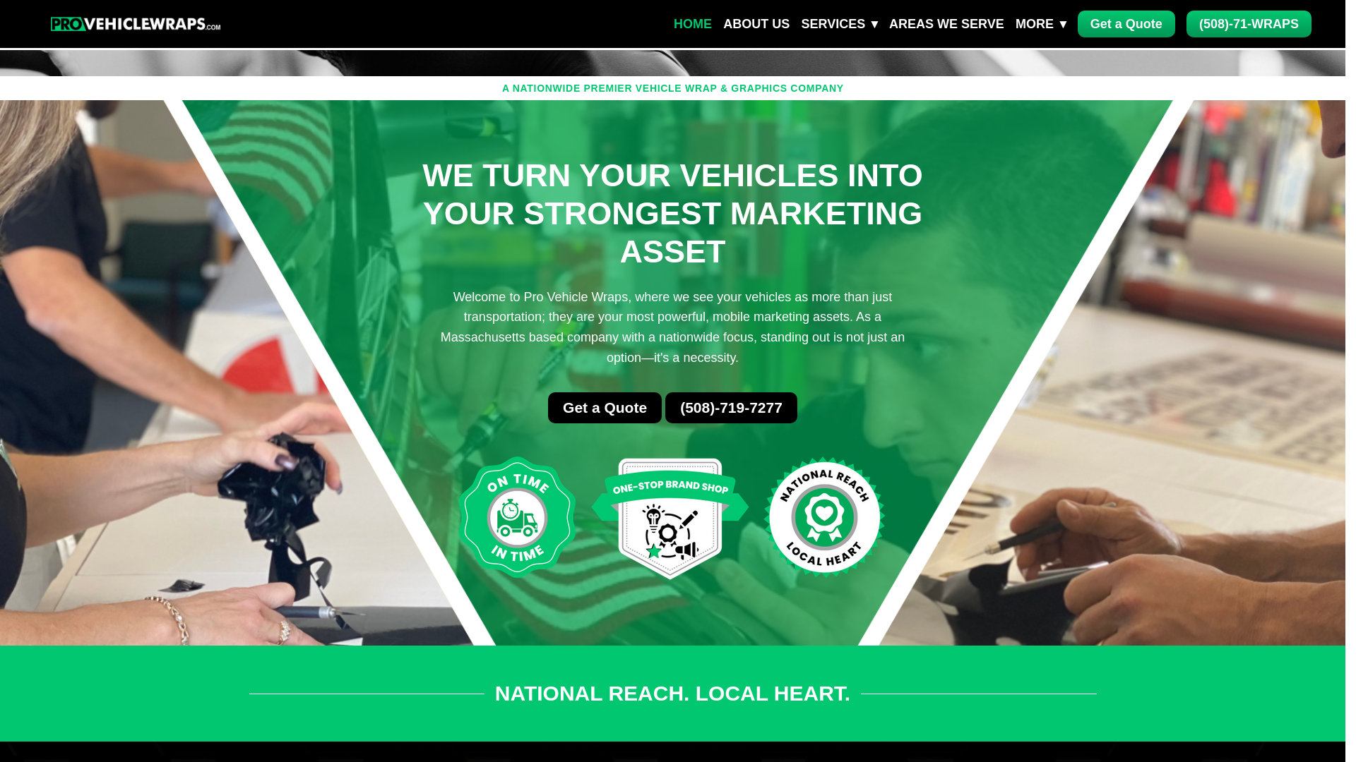 website screenshot of https://provehiclewraps.ai/