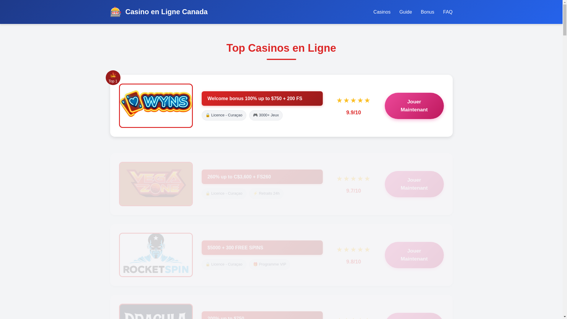 website screenshot of https://casino-en-ligne-meilleur.ink/