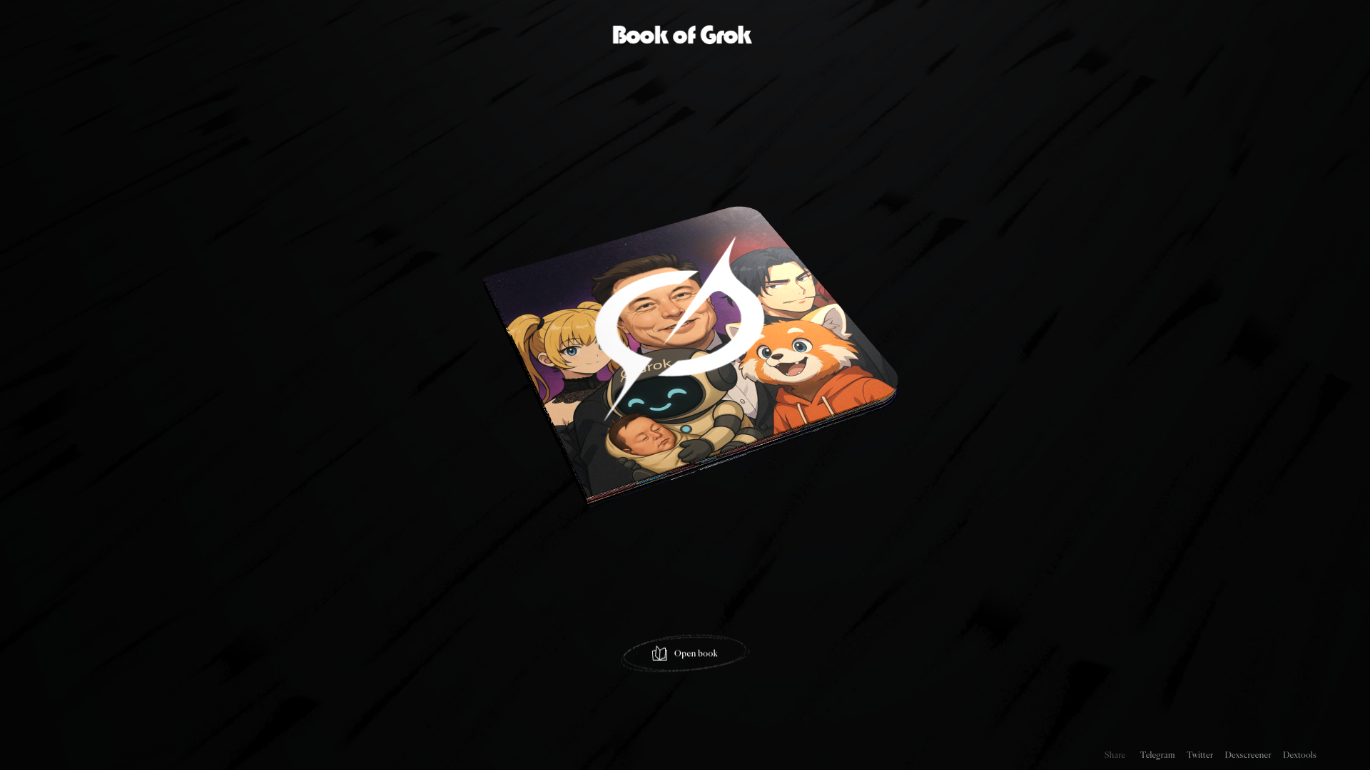 website screenshot of https://bookofgrok.xyz/