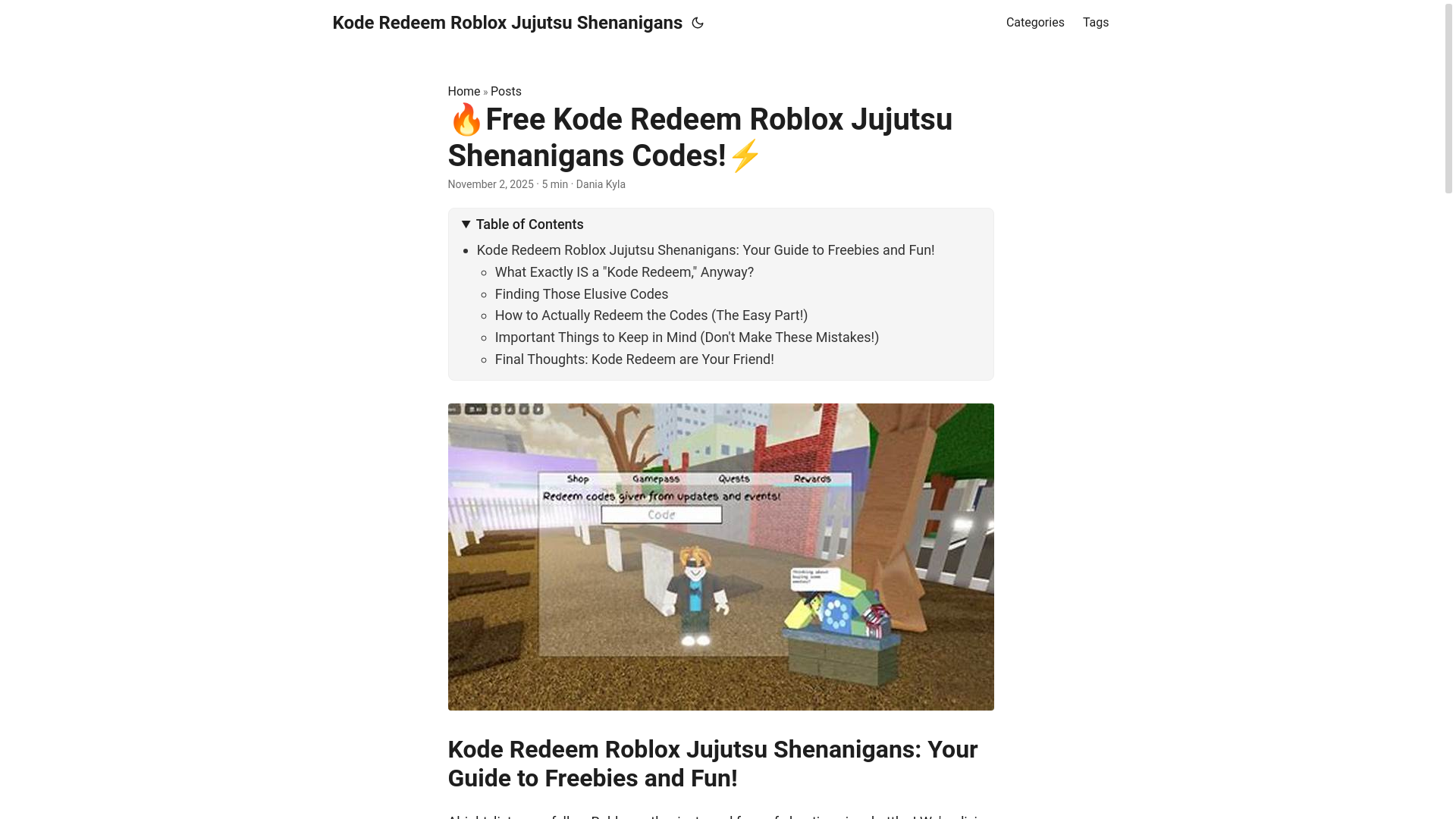 website screenshot of https://kode-redeem-roblox-jujutsu-shenanigans.pages.dev/