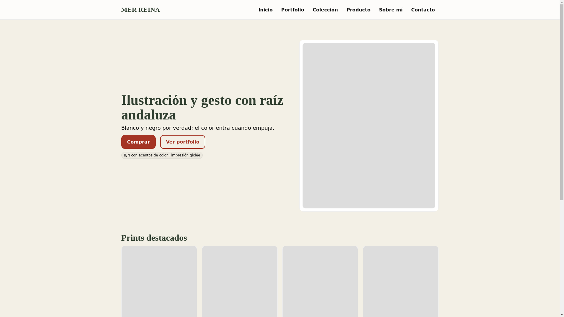 website screenshot of https://merreina.es/