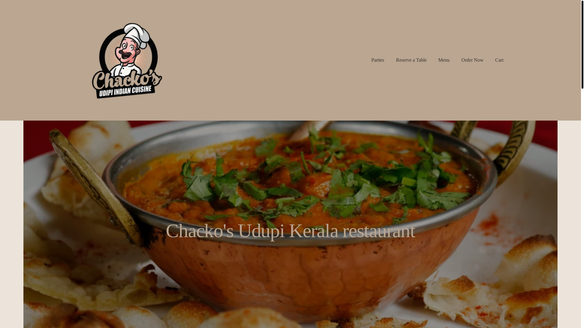 website screenshot of https://chackosindiancuisines.com/