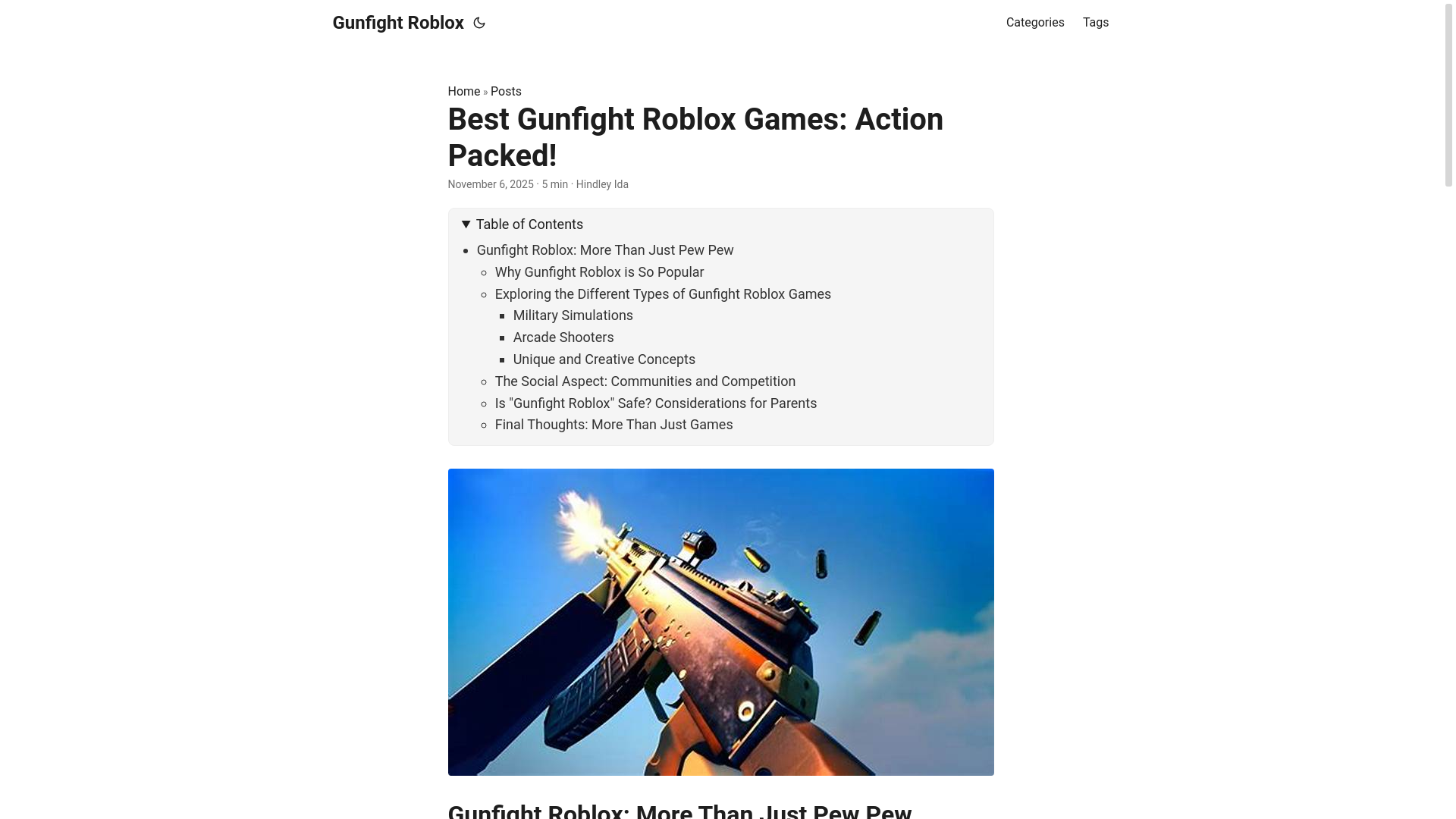 website screenshot of https://gunfight-roblox.pages.dev/
