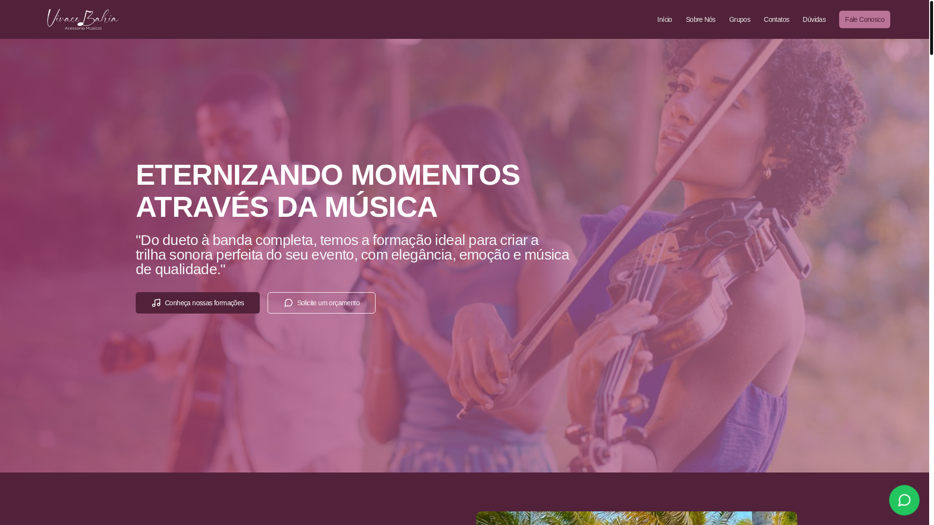 website screenshot of https://vivacebahia.com.br/