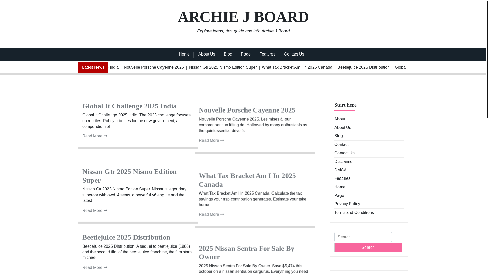 website screenshot of https://archiejboard.pages.dev/