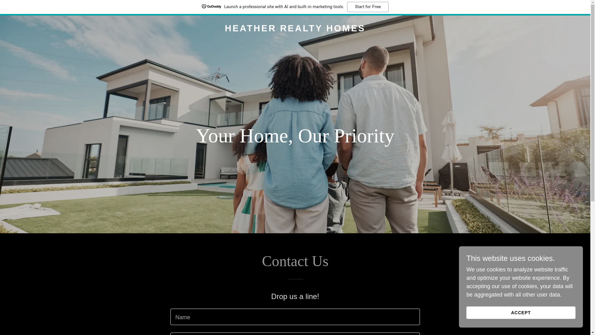 website screenshot of https://heatherrealty.homes/