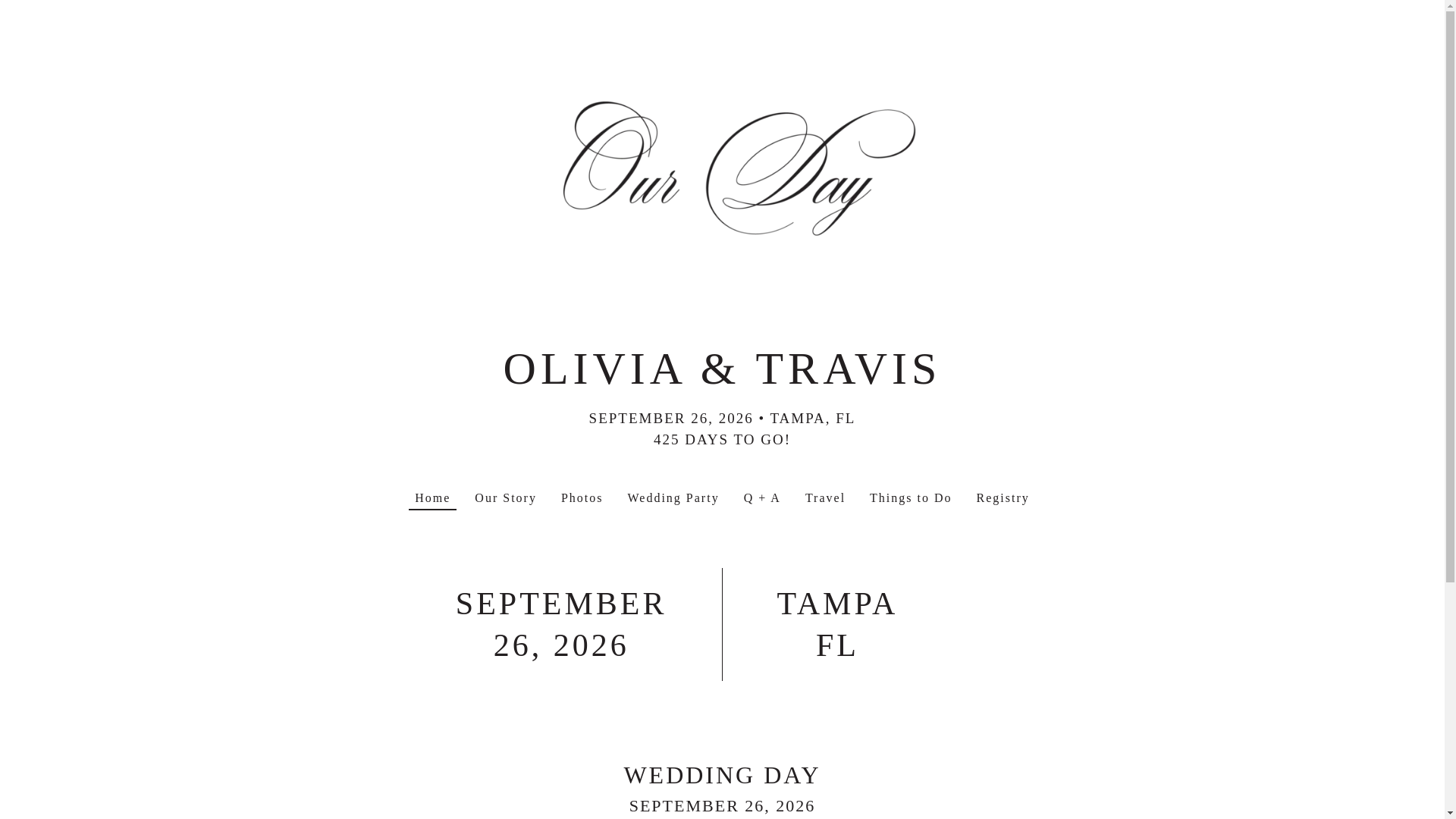 website screenshot of https://oliviaandtravis.com/