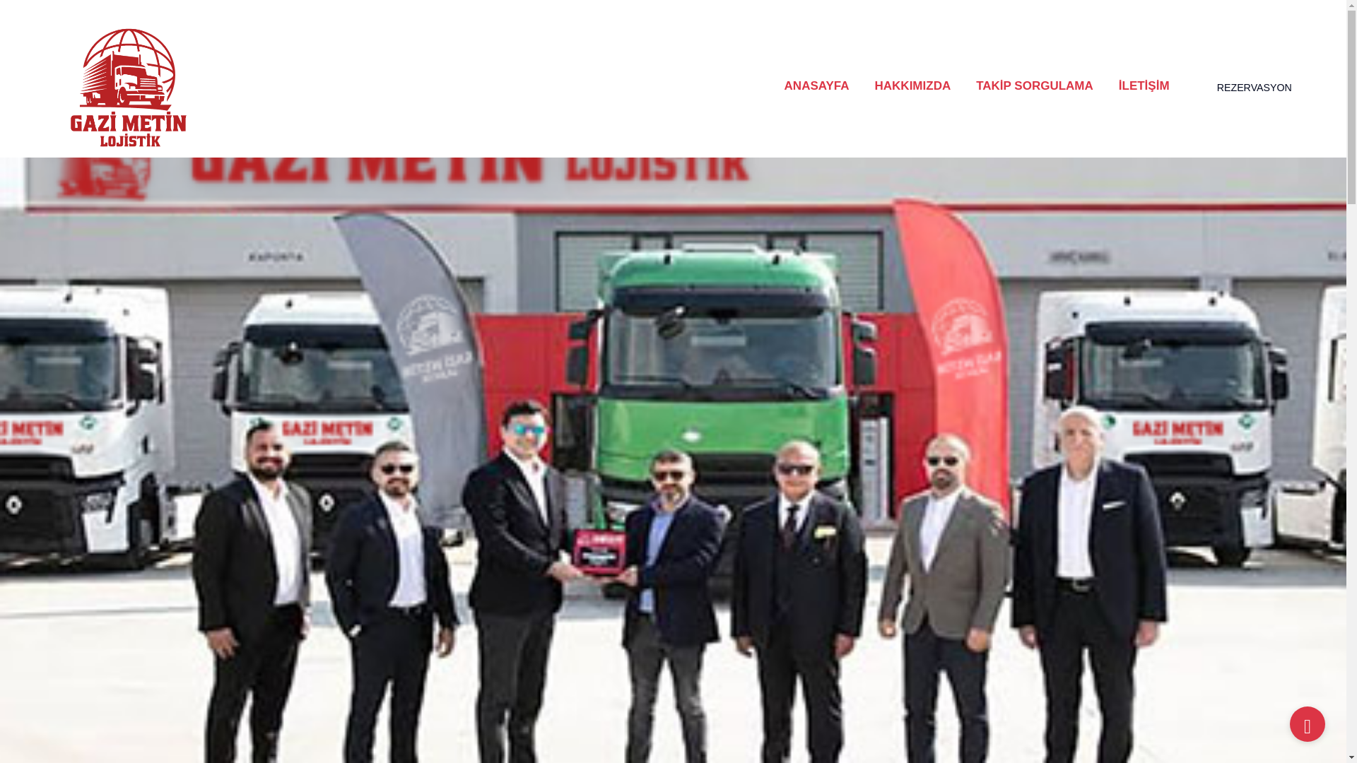 website screenshot of https://gazimetinlojistik.com/