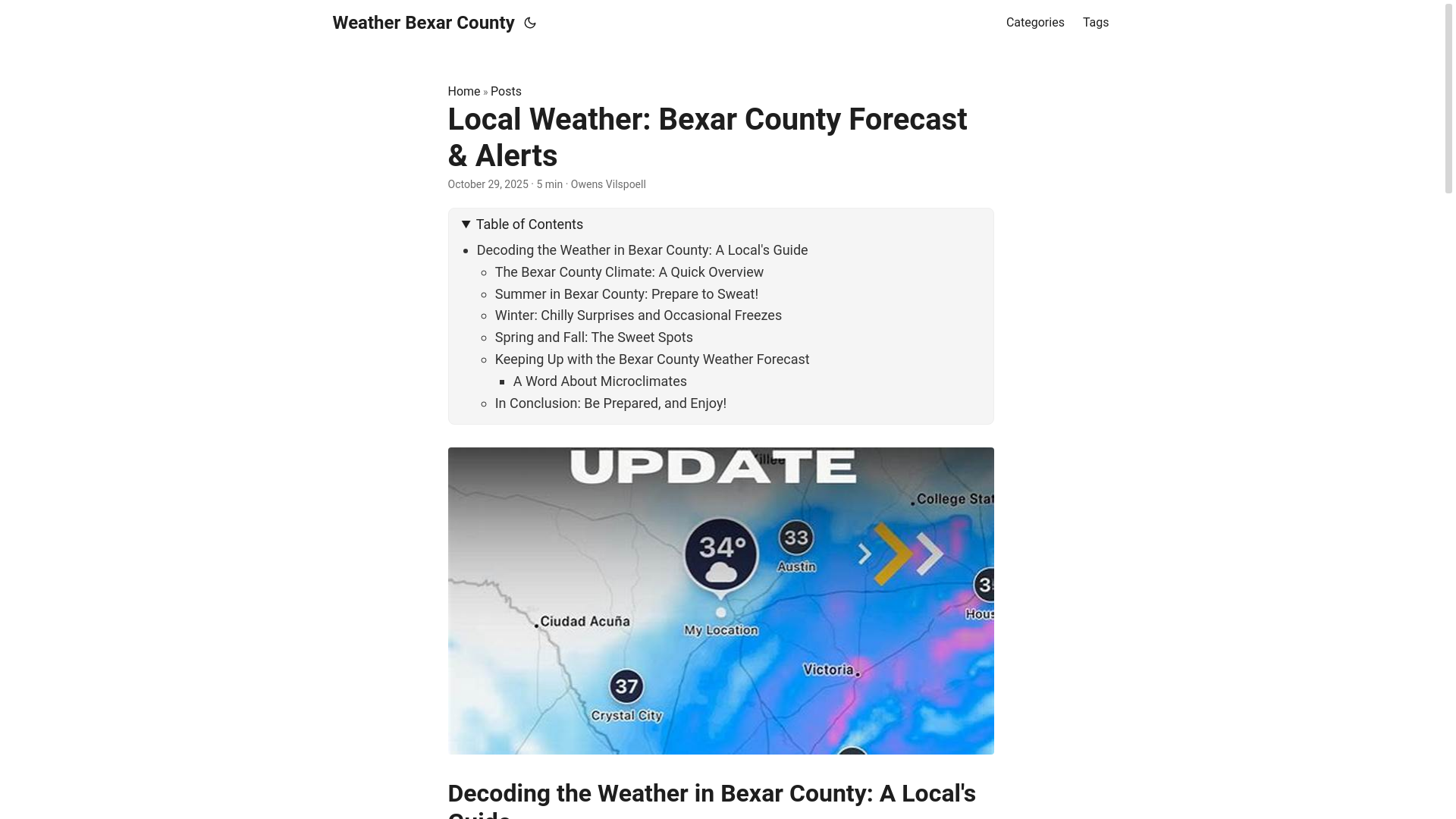 website screenshot of https://weather-bexar-county.pages.dev/
