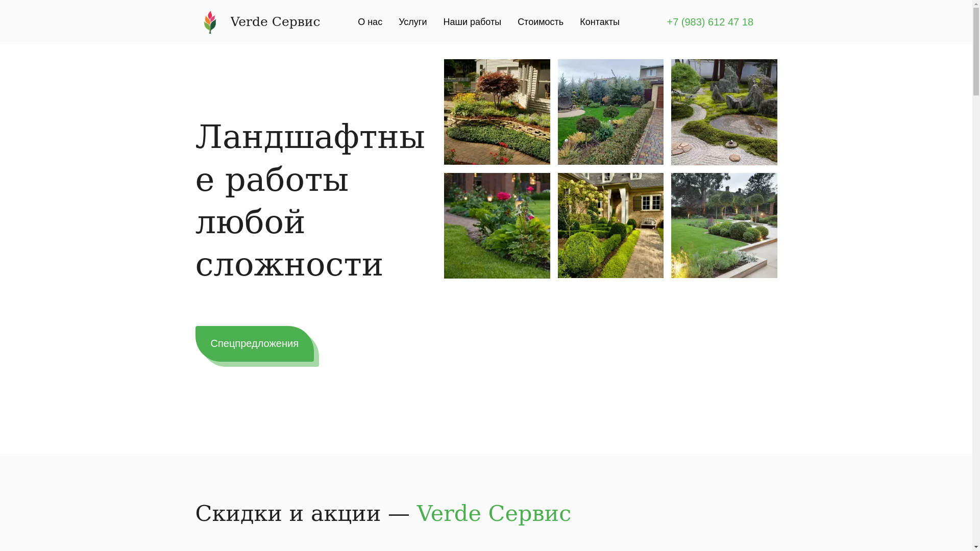 website screenshot of https://verdeservis.ru/