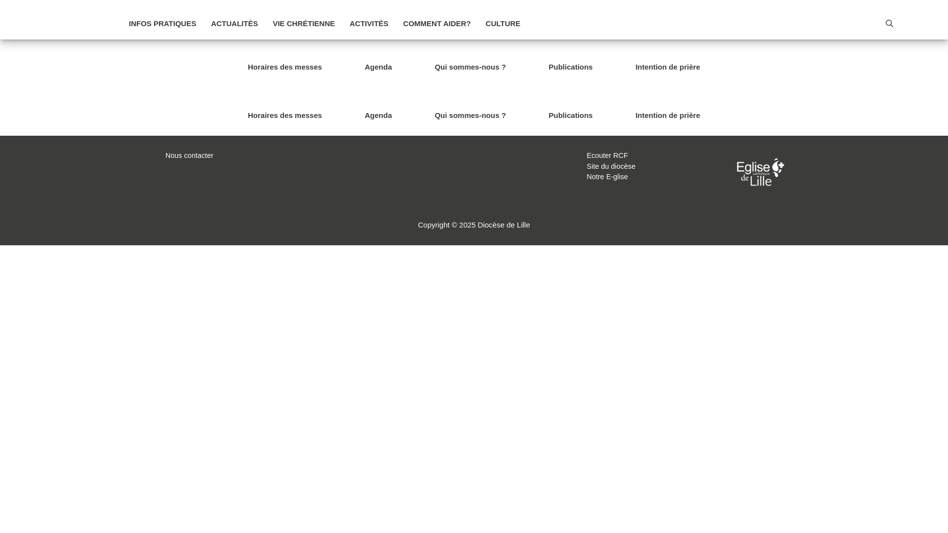 website screenshot of https://paroissenotredamedupartage.fr/
