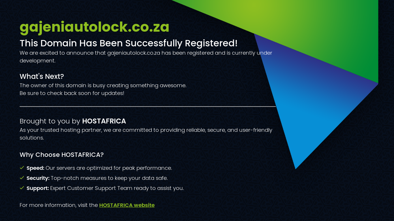 website screenshot of https://gajeniautolock.co.za/