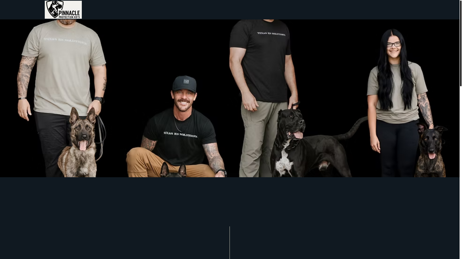 website screenshot of https://pinnacleprotectionk9s.net/
