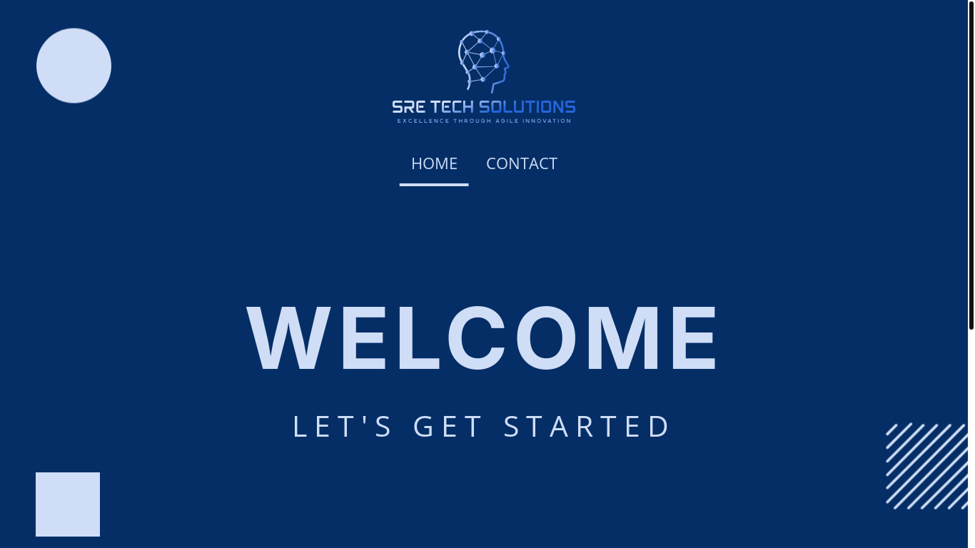 website screenshot of https://sretechs.com/