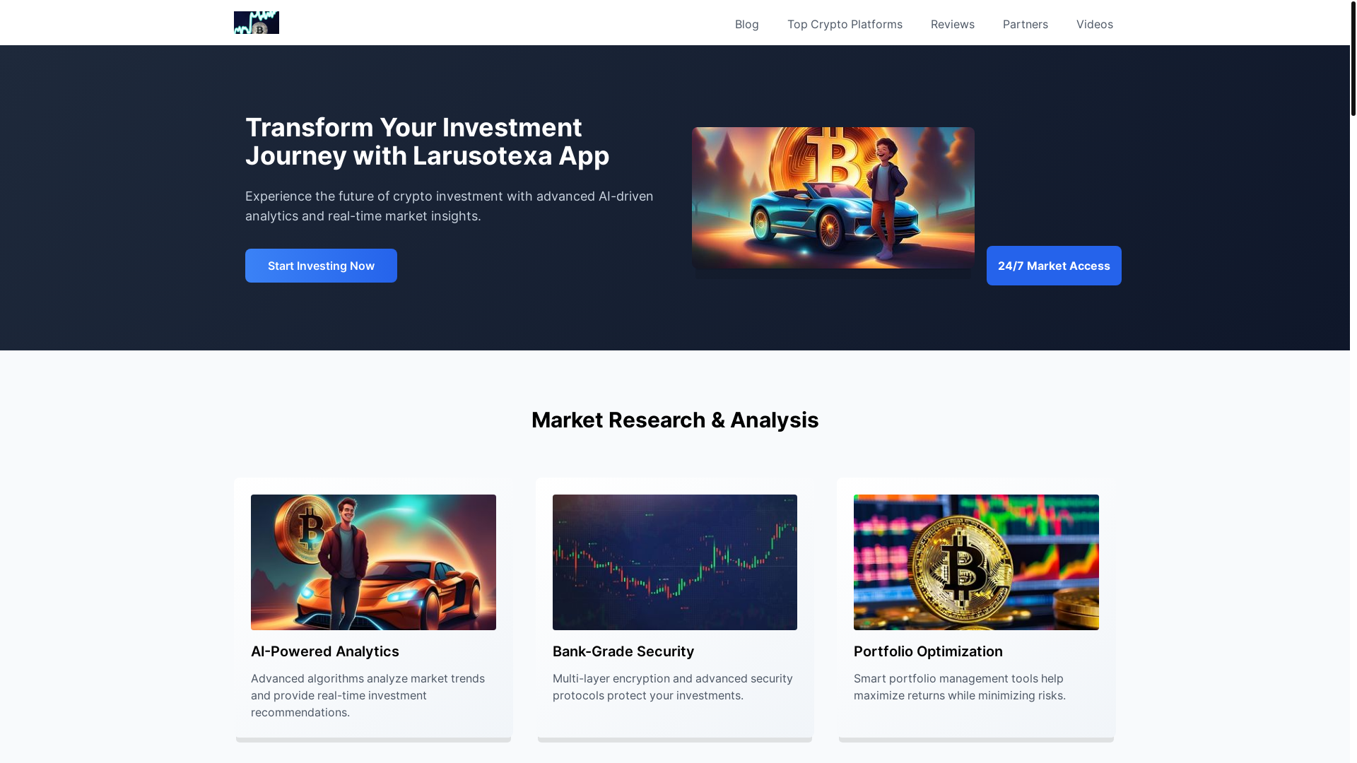 website screenshot of https://larusotexaapp-platform.click/