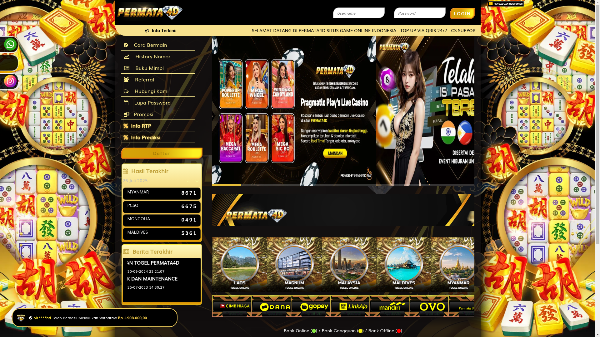website screenshot of https://permata4d-resmi.xyz/