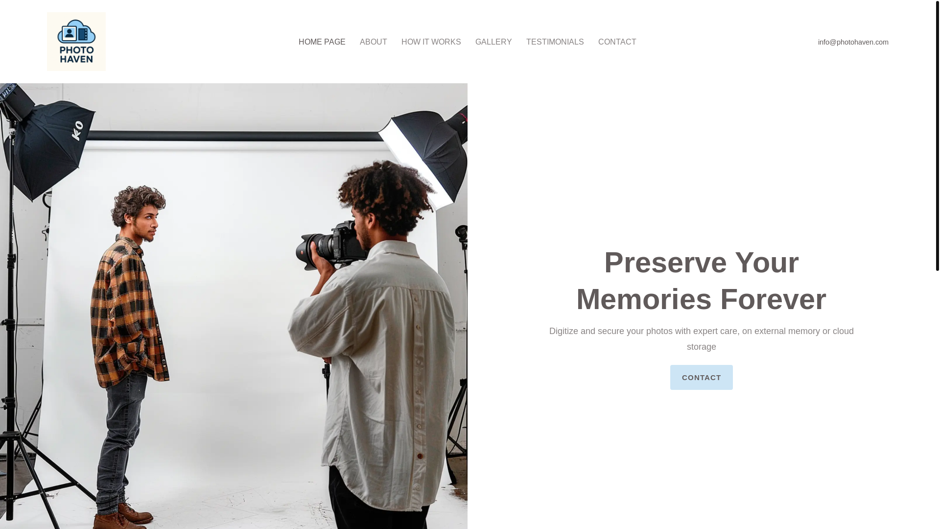 website screenshot of https://photohaven.co.za/