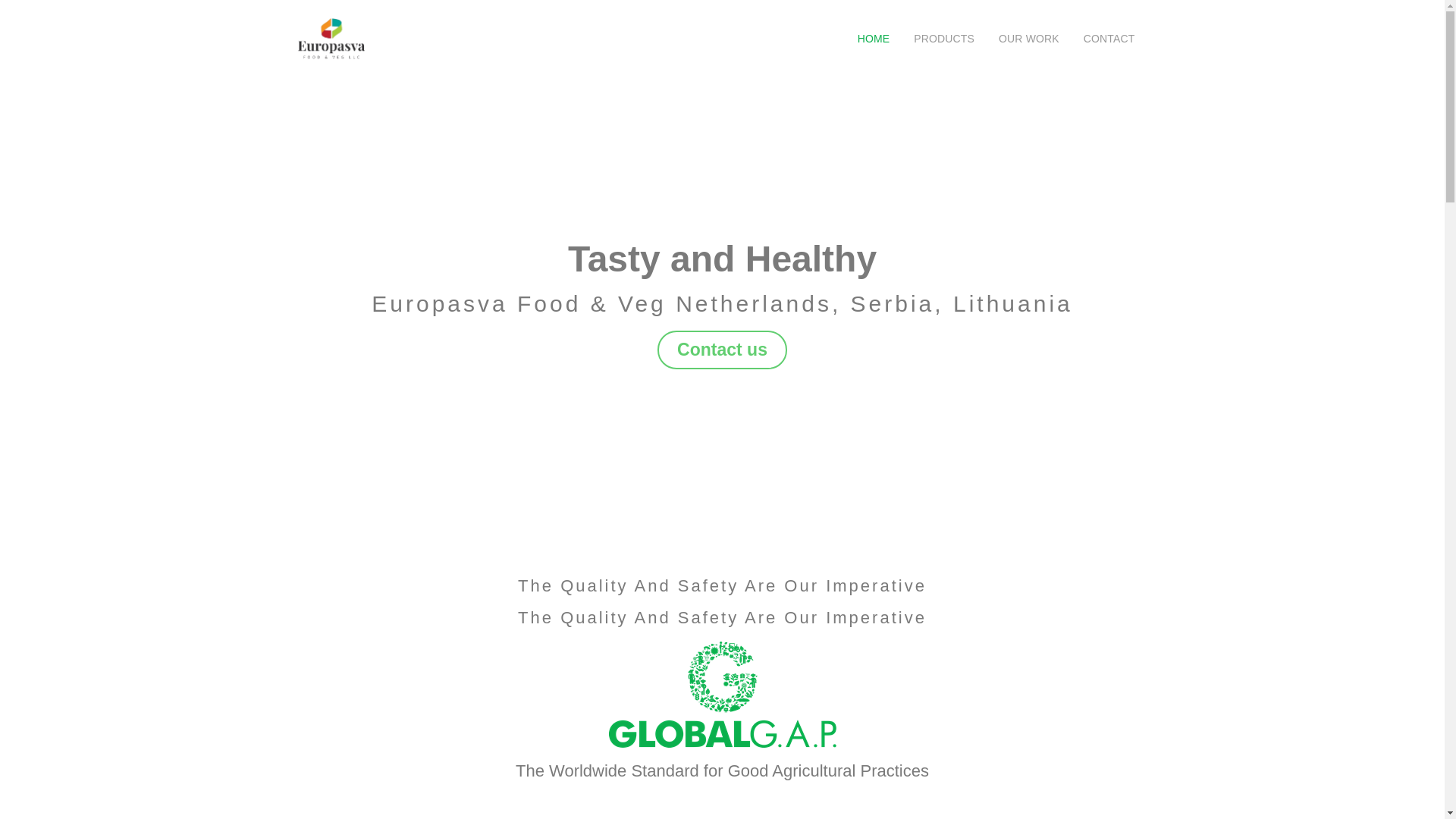 website screenshot of https://europasva-food.com/