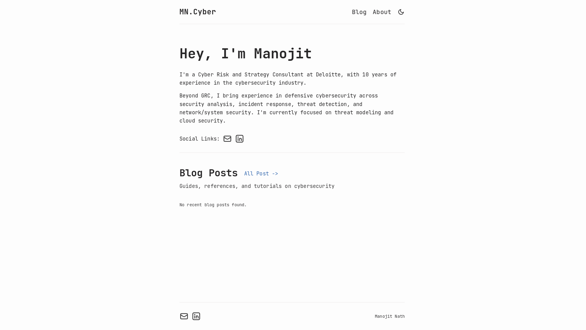 website screenshot of https://manojitnath-blog.pages.dev/