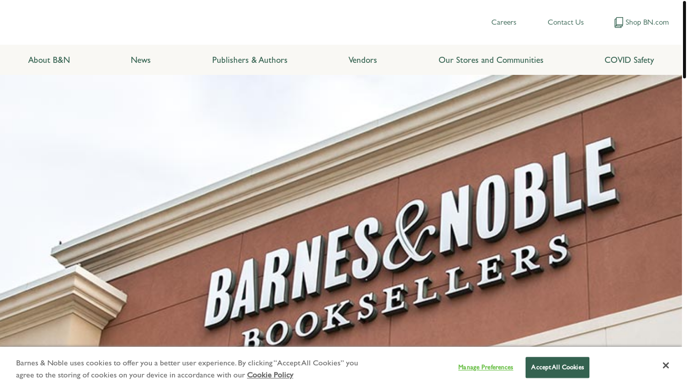website screenshot of https://www.barnesandnobleinc.com/