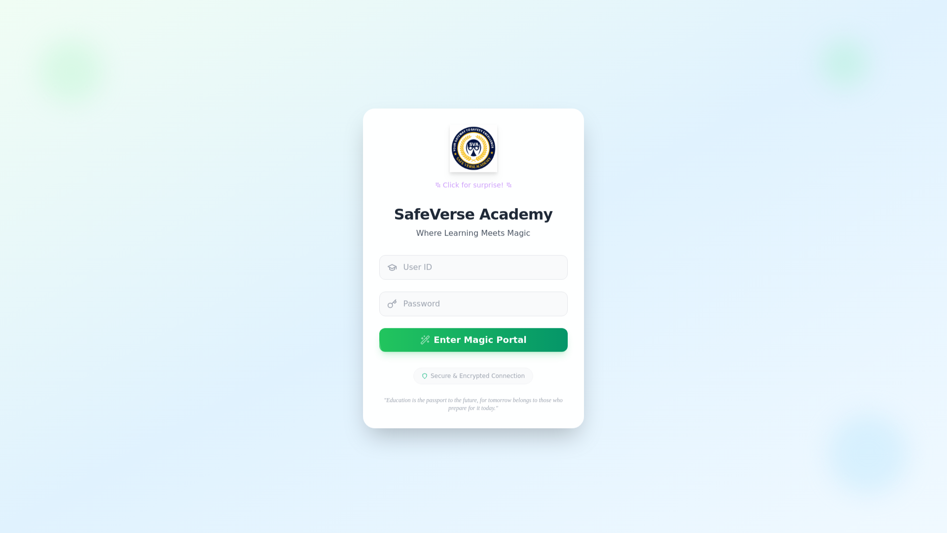 website screenshot of https://safeverseacademy.in/