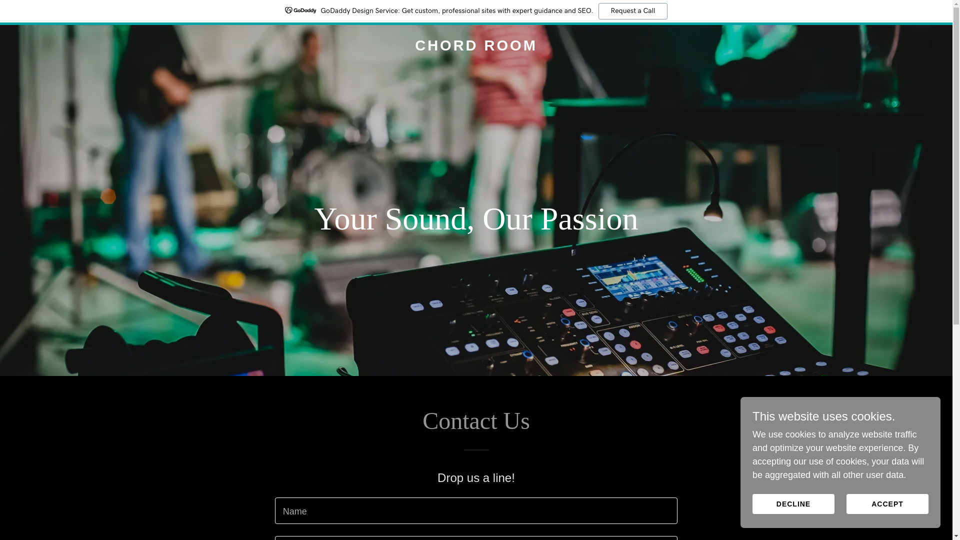 website screenshot of https://chordroom.co.uk/