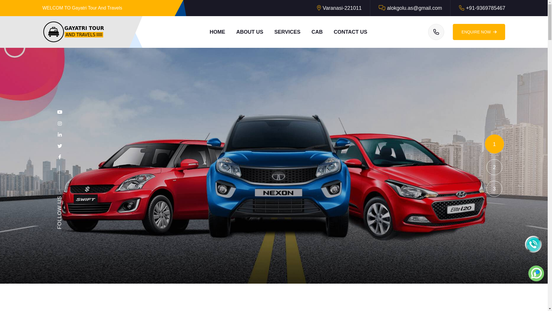 website screenshot of https://gayatritourandtravels.co.in/