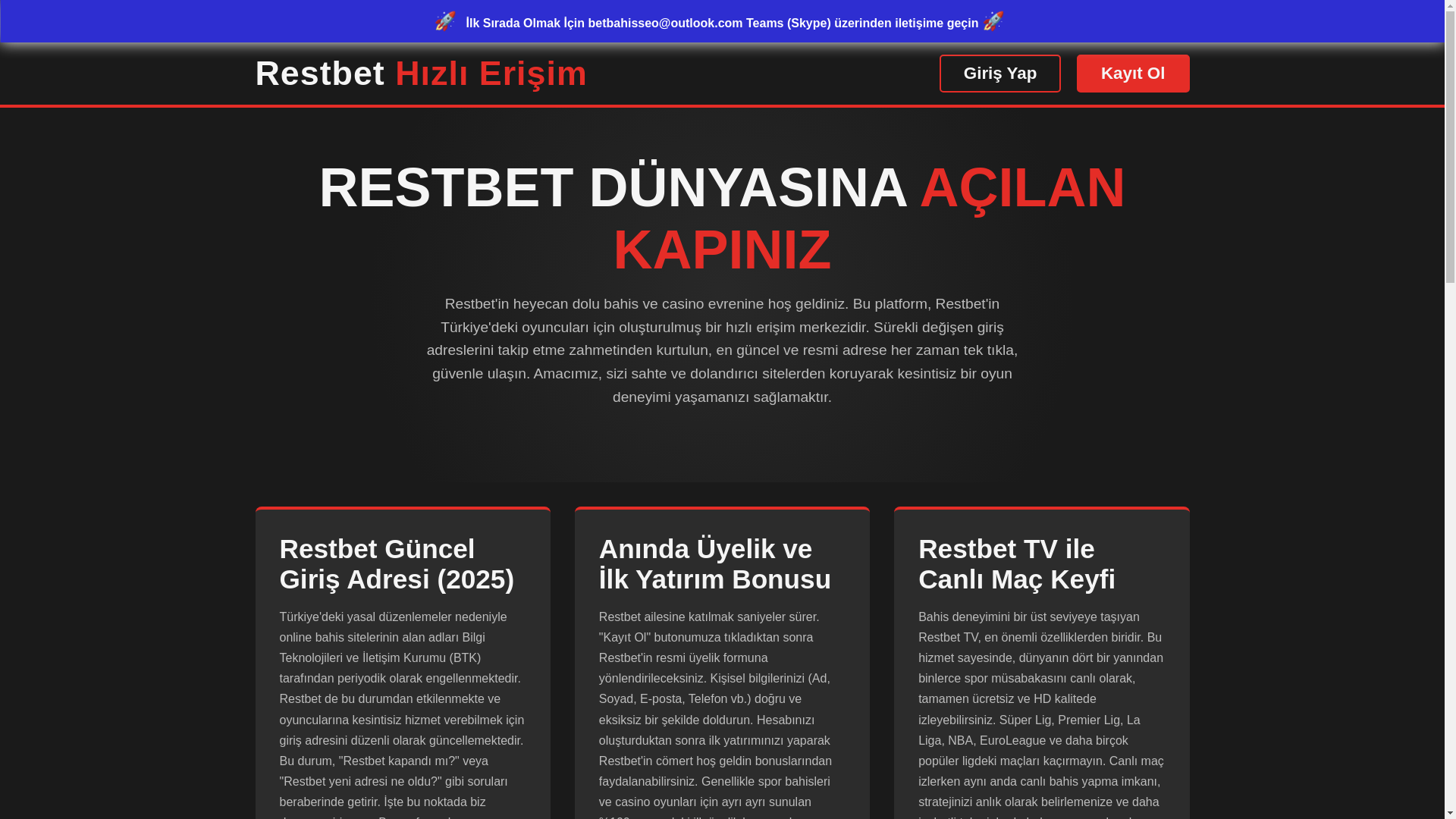 website screenshot of https://restbet-guncel-girisler-top.pages.dev/