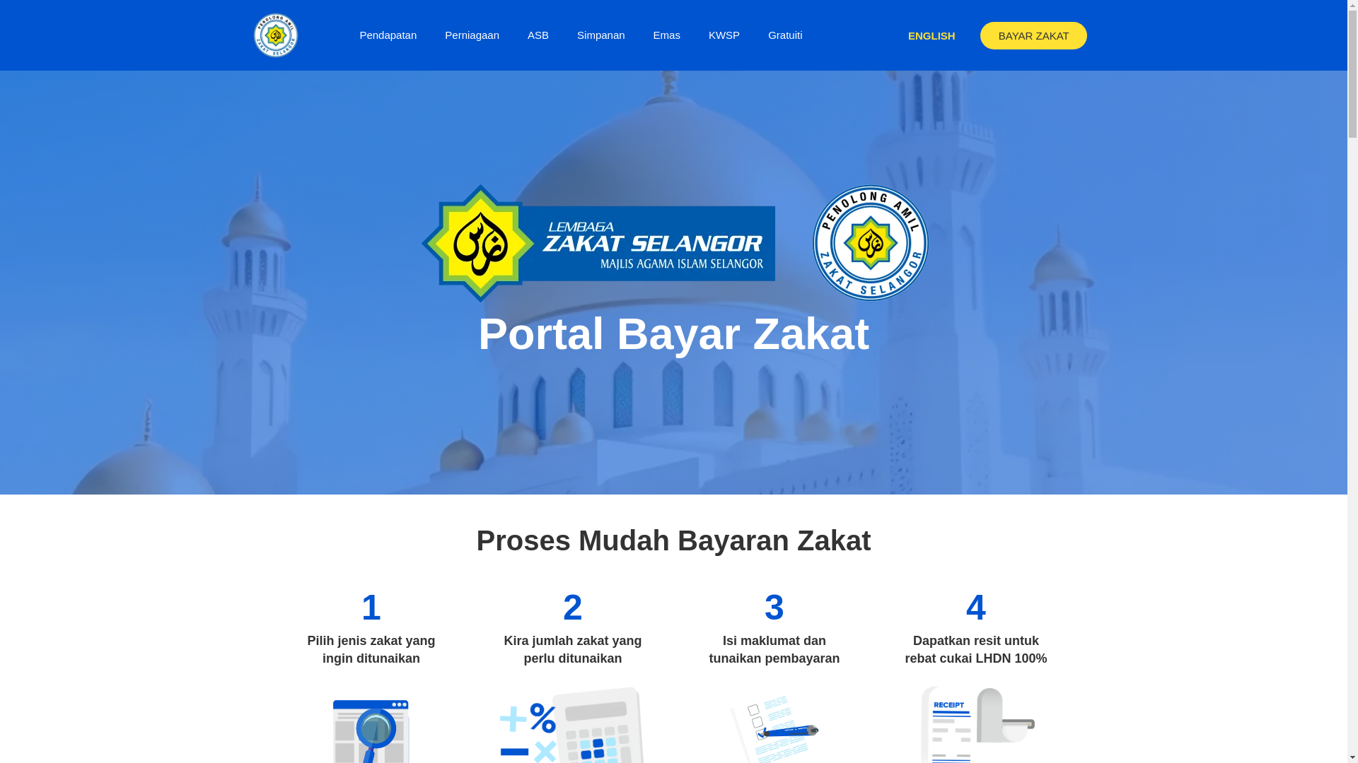 website screenshot of https://kalkulatorzakat.my/