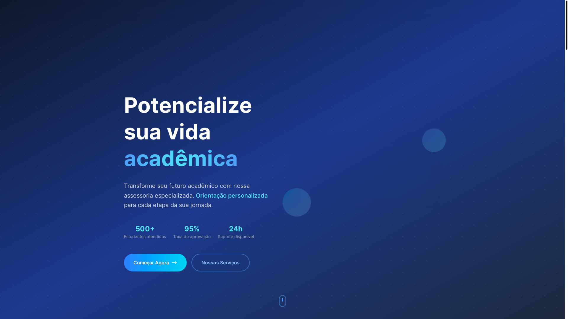 website screenshot of https://ecassessoriaacademica.com.br/