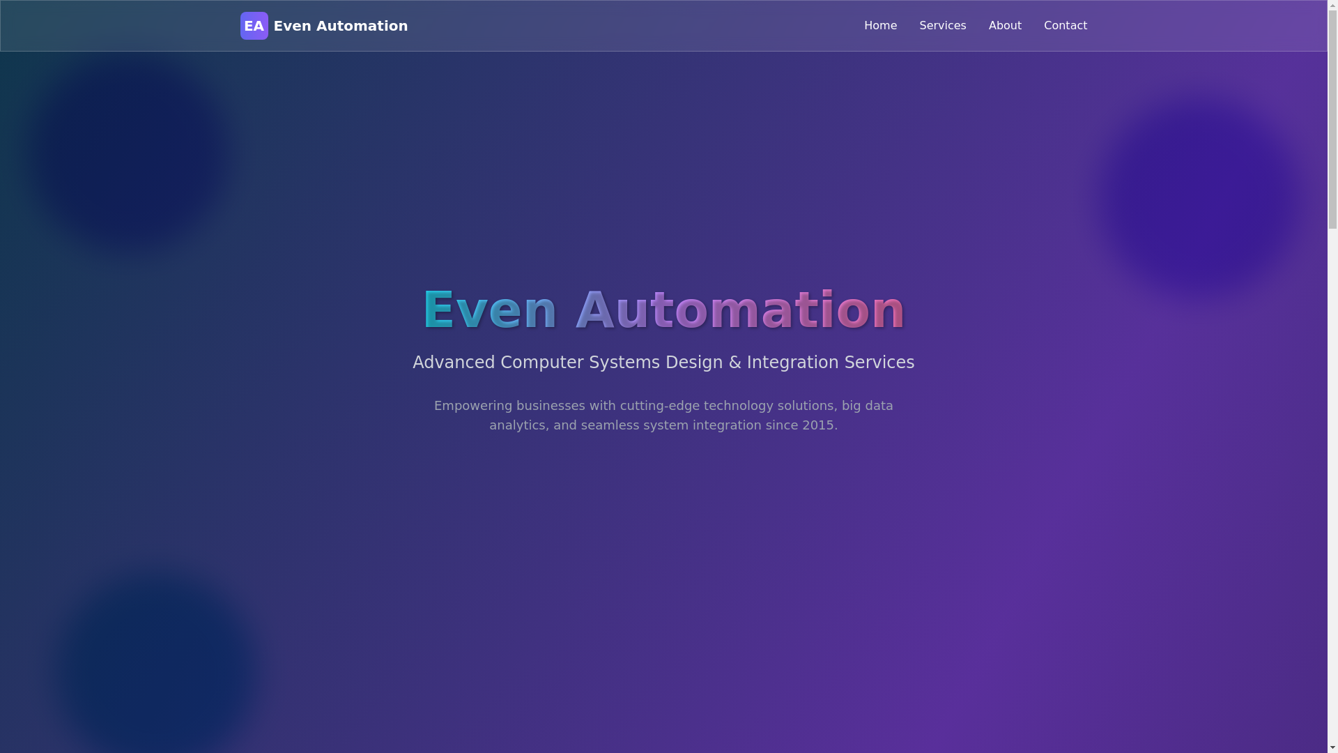 website screenshot of https://evenautomation.org/