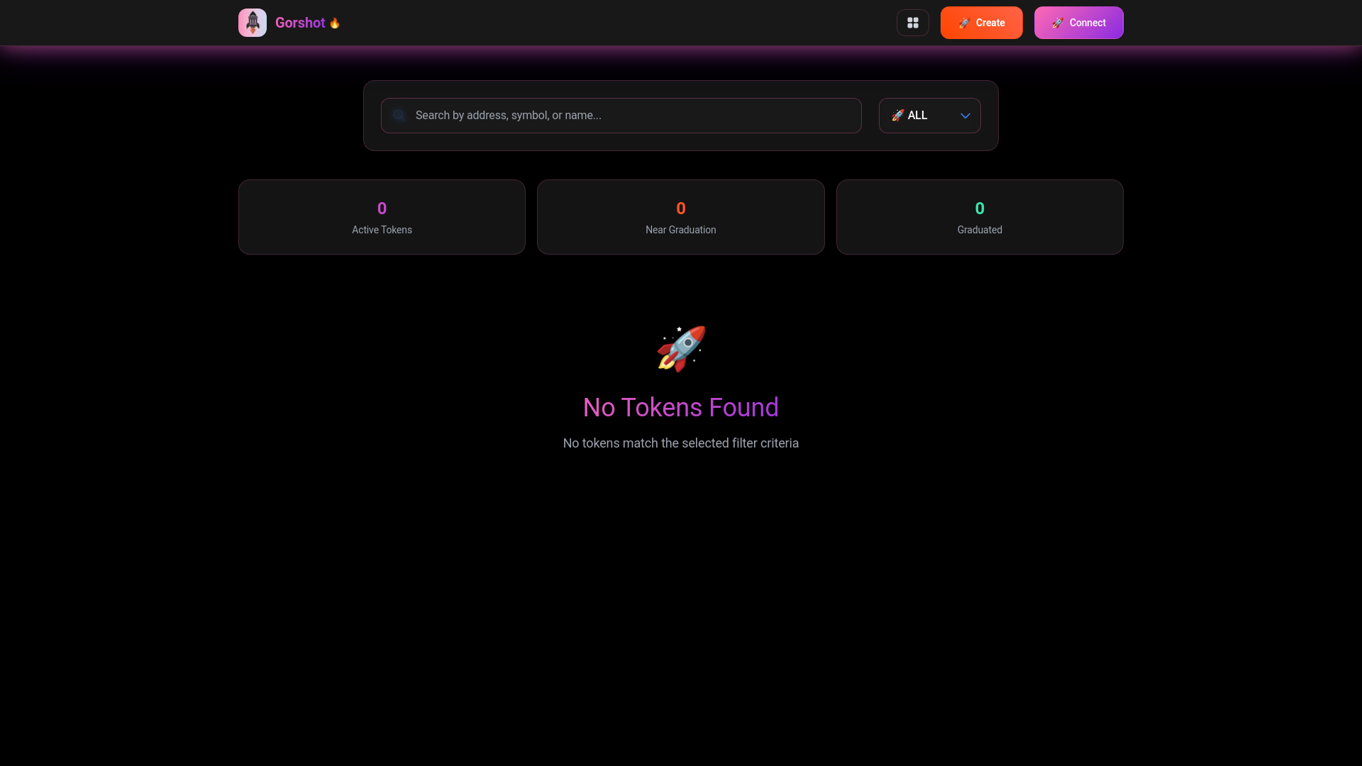 website screenshot of https://gorshot.com/