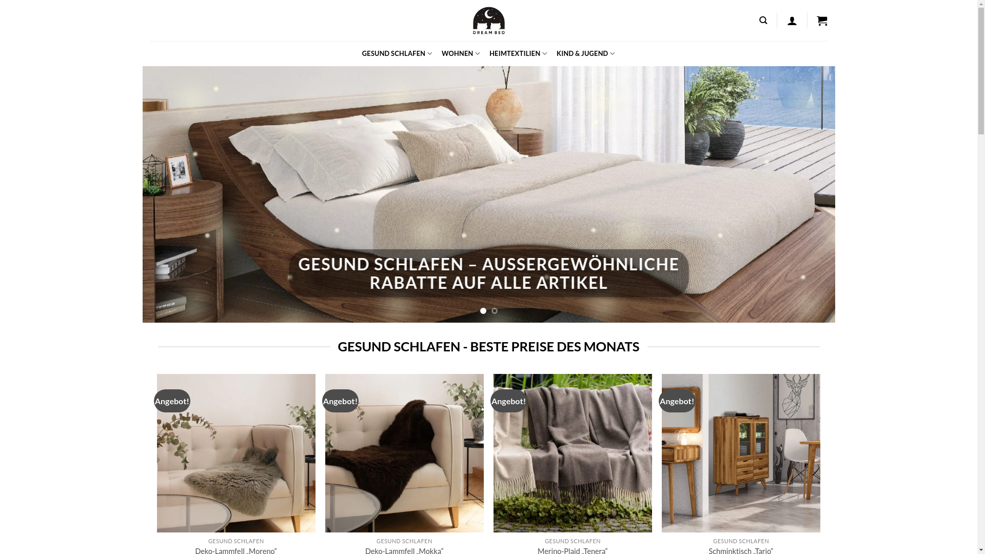 website screenshot of https://allnaturaschlafzimmer.com/