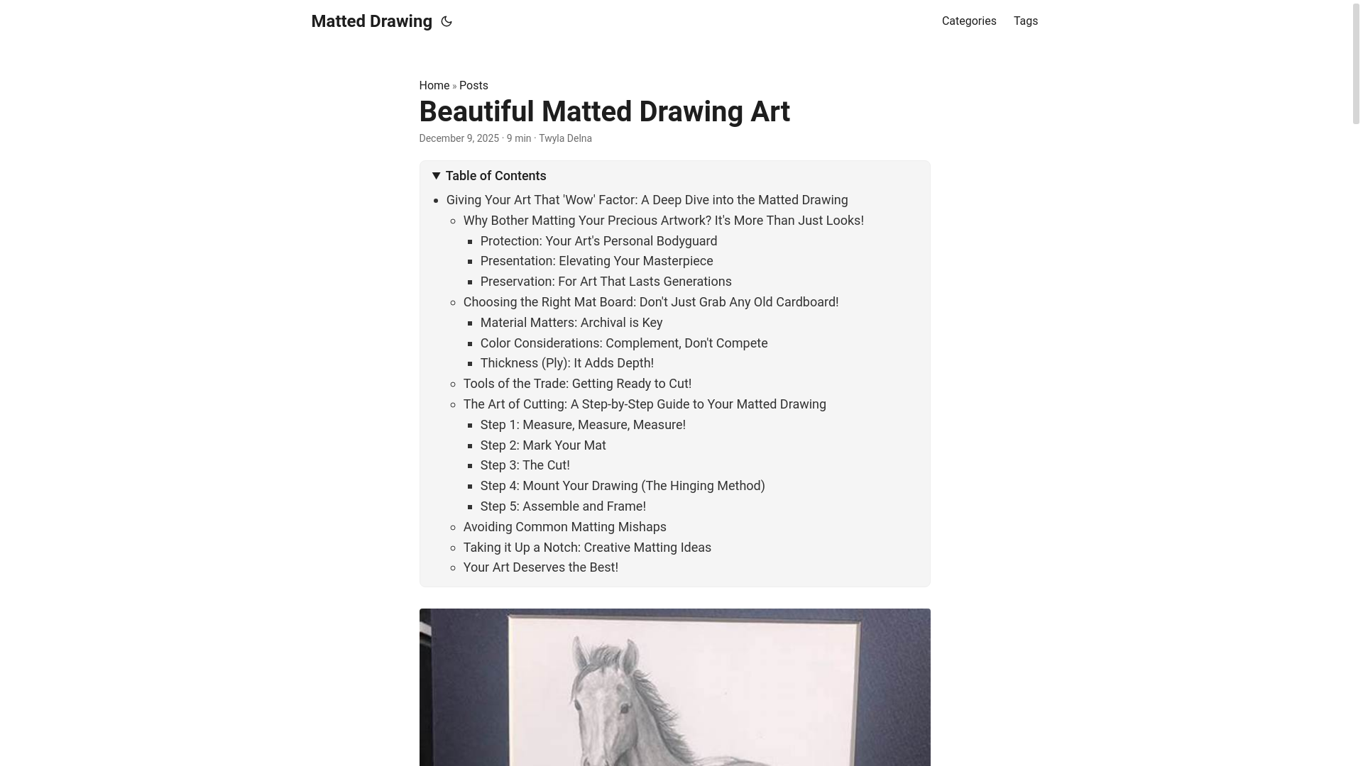website screenshot of https://matteddrawing.pages.dev/