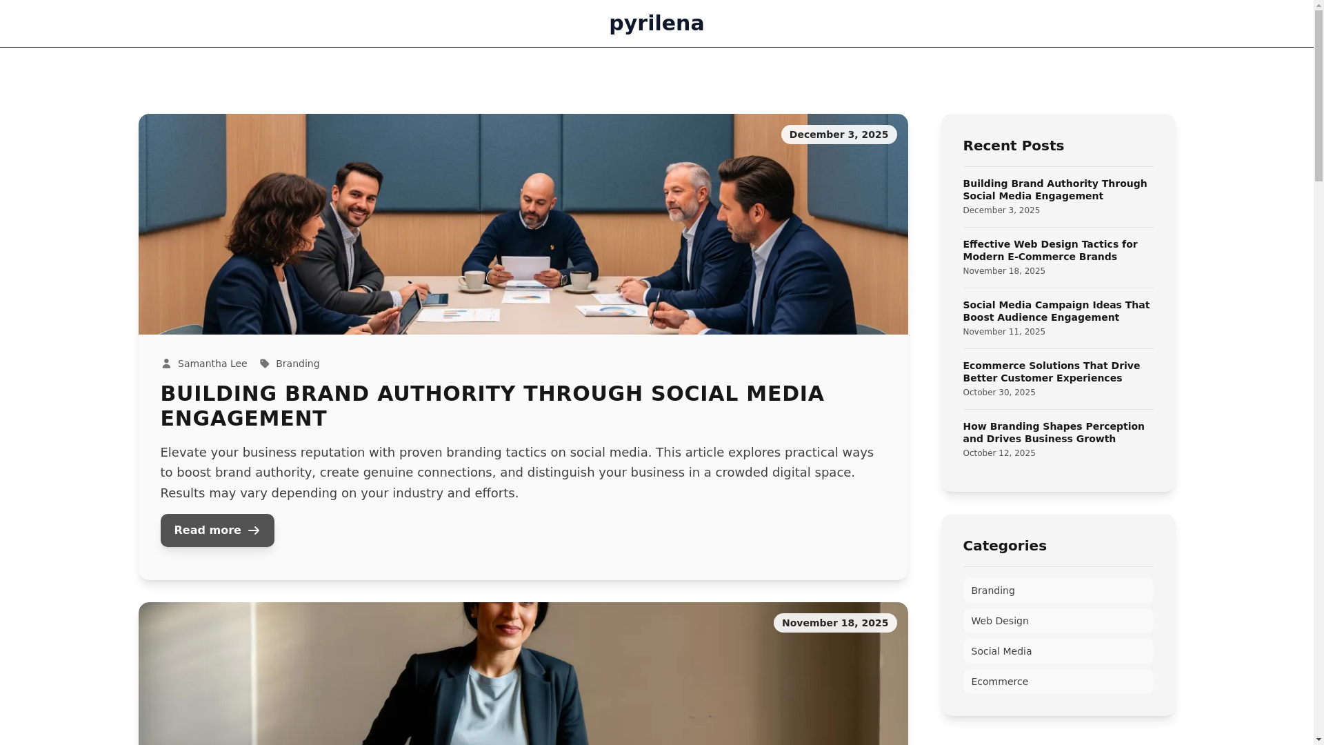 website screenshot of https://pyrilena.com/