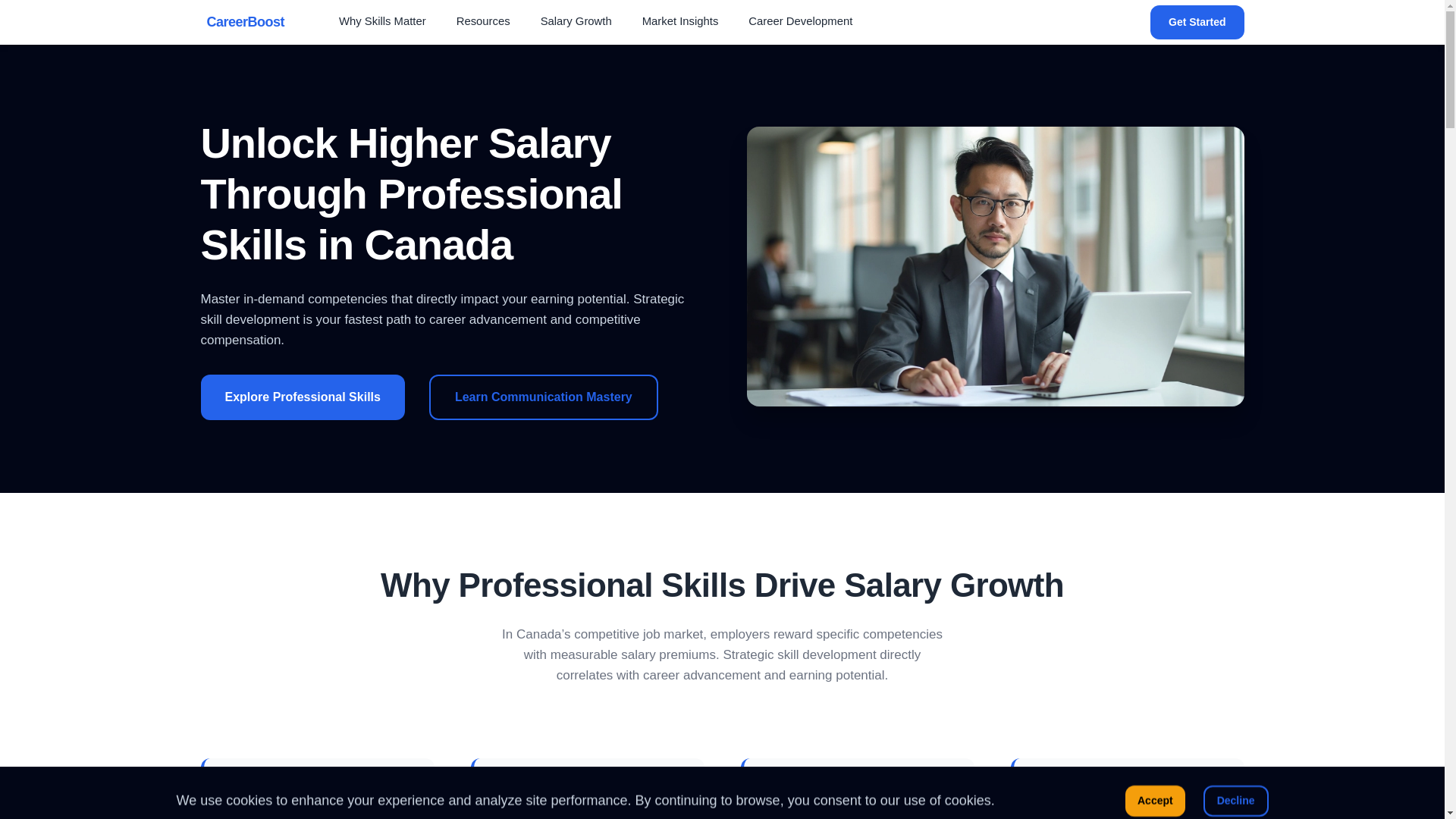 website screenshot of https://careersboosting.com/