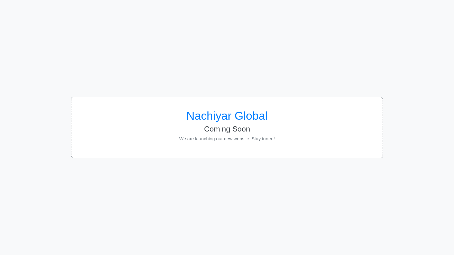 website screenshot of https://nachiyarglobal.com/